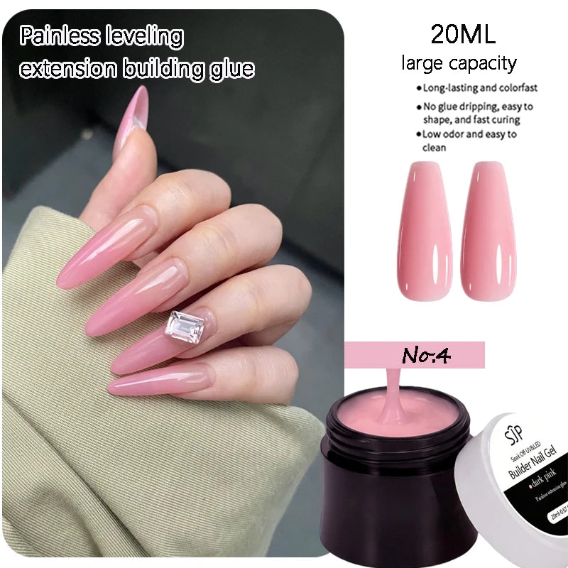 Painless Leveling Extending Nail Gel UV DIY Art Charm Suitable Salons Qme 04