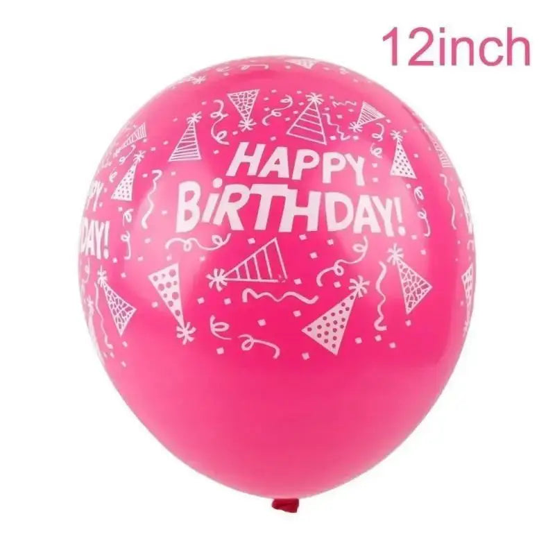 Digital Birthday Balloon Letter Printed Happy Latex Party Scene Decor Qme