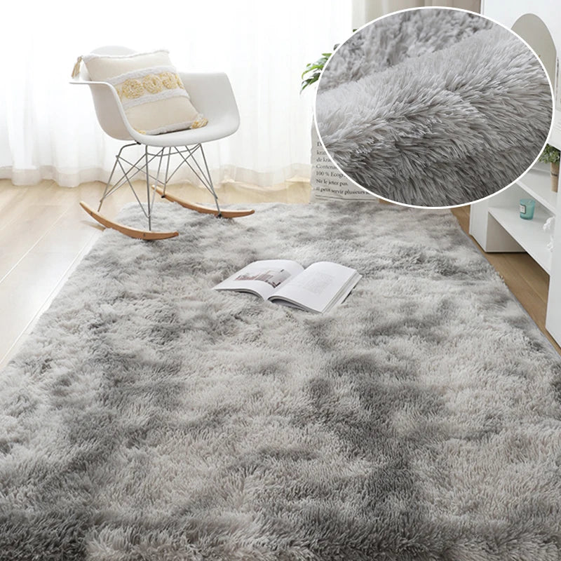 Large Area Rugs For Living Room Plush Bedroom Carpets Bathroom Rug Fluffy Soft Blankets Children Room Rug Prayer Mats Home Decor Qme LightGrey Gradient 120x160cm