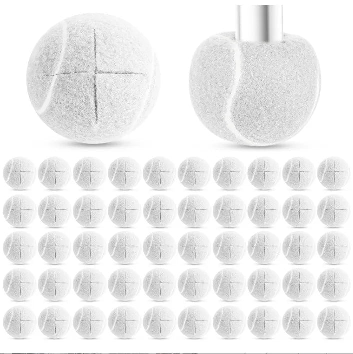 8/16PCS Tennis Silent Foot Cover Cross Cut Anti slip Wear resistant Chair Leg Movement Protective Cover Furniture Leveling Slide Qme White 16pcs