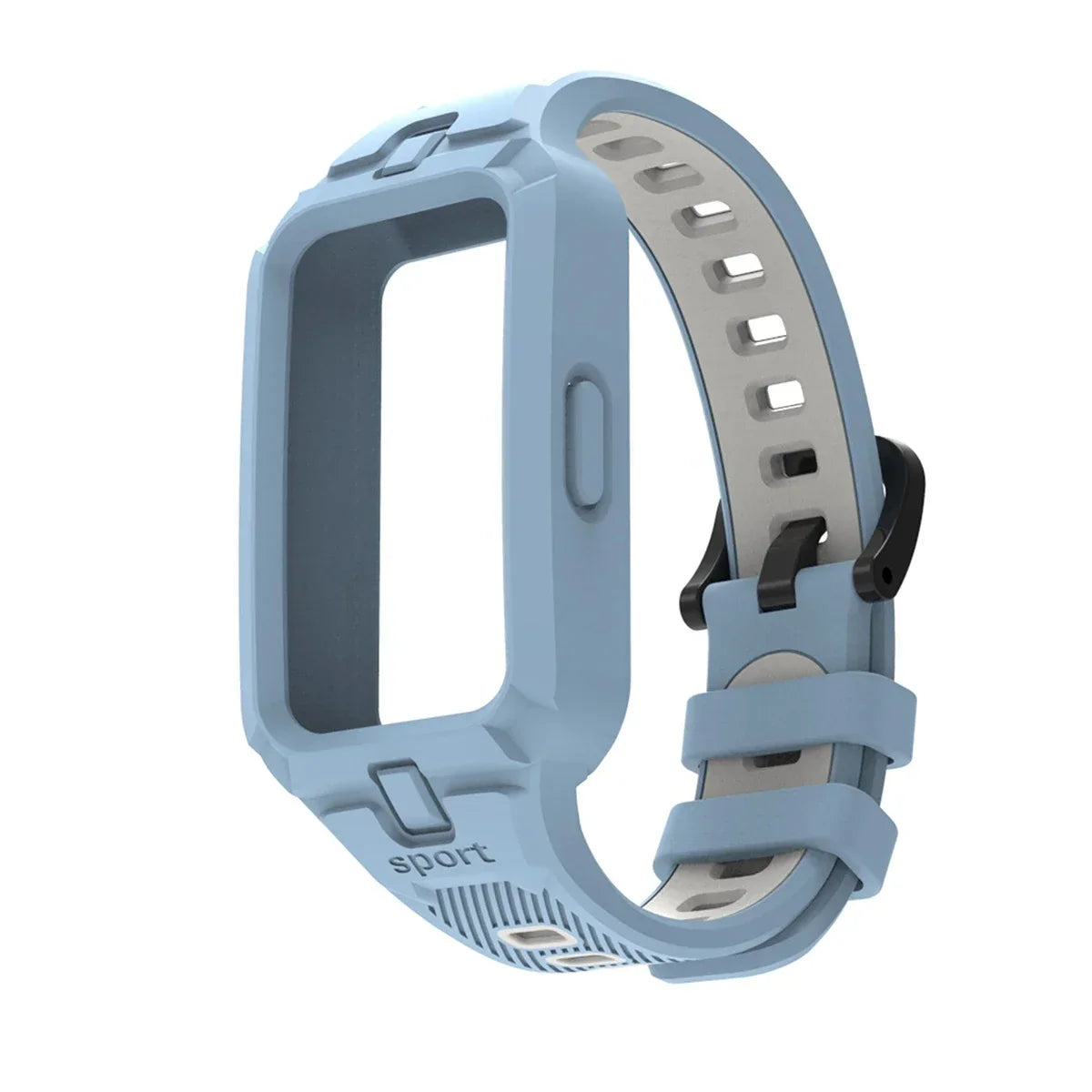 Silicone Strap for Huawei Band 9 8 7 6 Smart Watch Replacement Bracelet Sport Breathable Straps for Huawei Band9 Qme Blue White For Huawei band 7