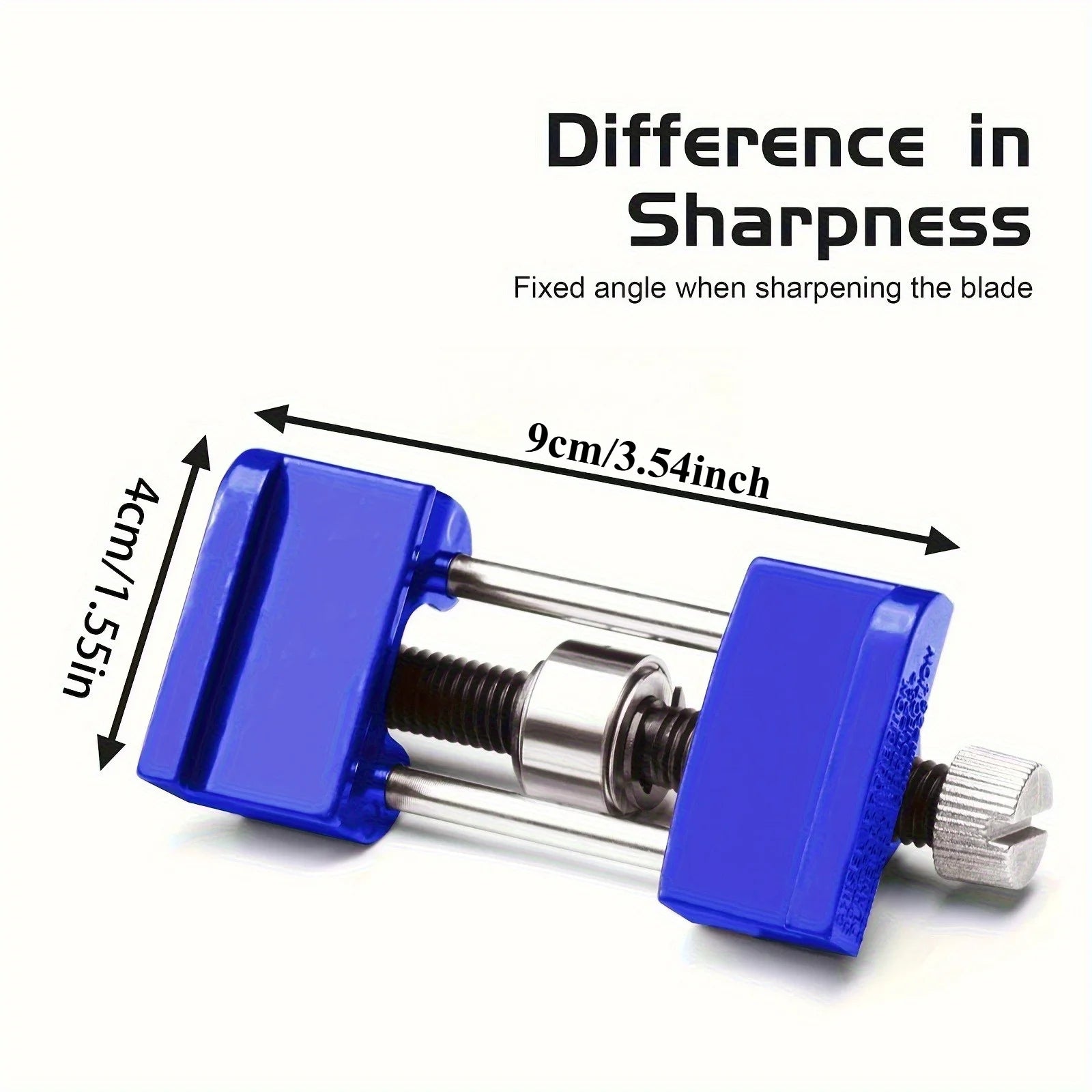 Adjustable-angle guiding knife sharpener fixture with knife stone support Qme