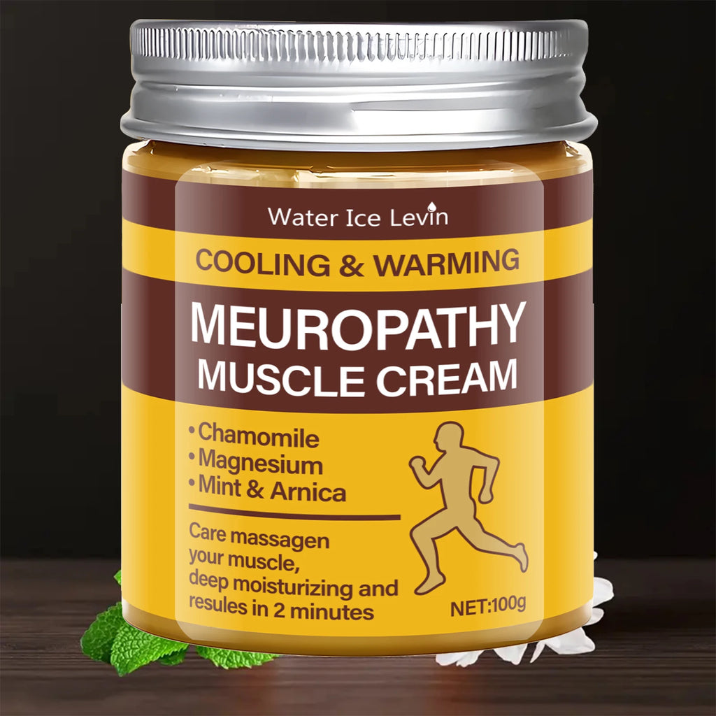 Cooling & Warming Meuropathy Muscle Cream with Chamomile & Magnesium for Neuropathy, Deep Moisturizing Results in 2 Minutes Qme