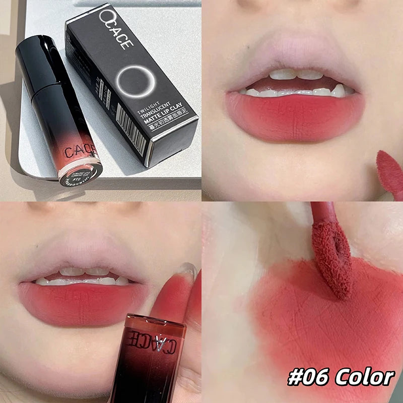 Matte Nude Velvet Liquid Lipstick Waterproof Long Lasting Lip Gloss Peach Lip Tint Mud Lip Glaze Rose Red Lip Stain For Women Qme 06
