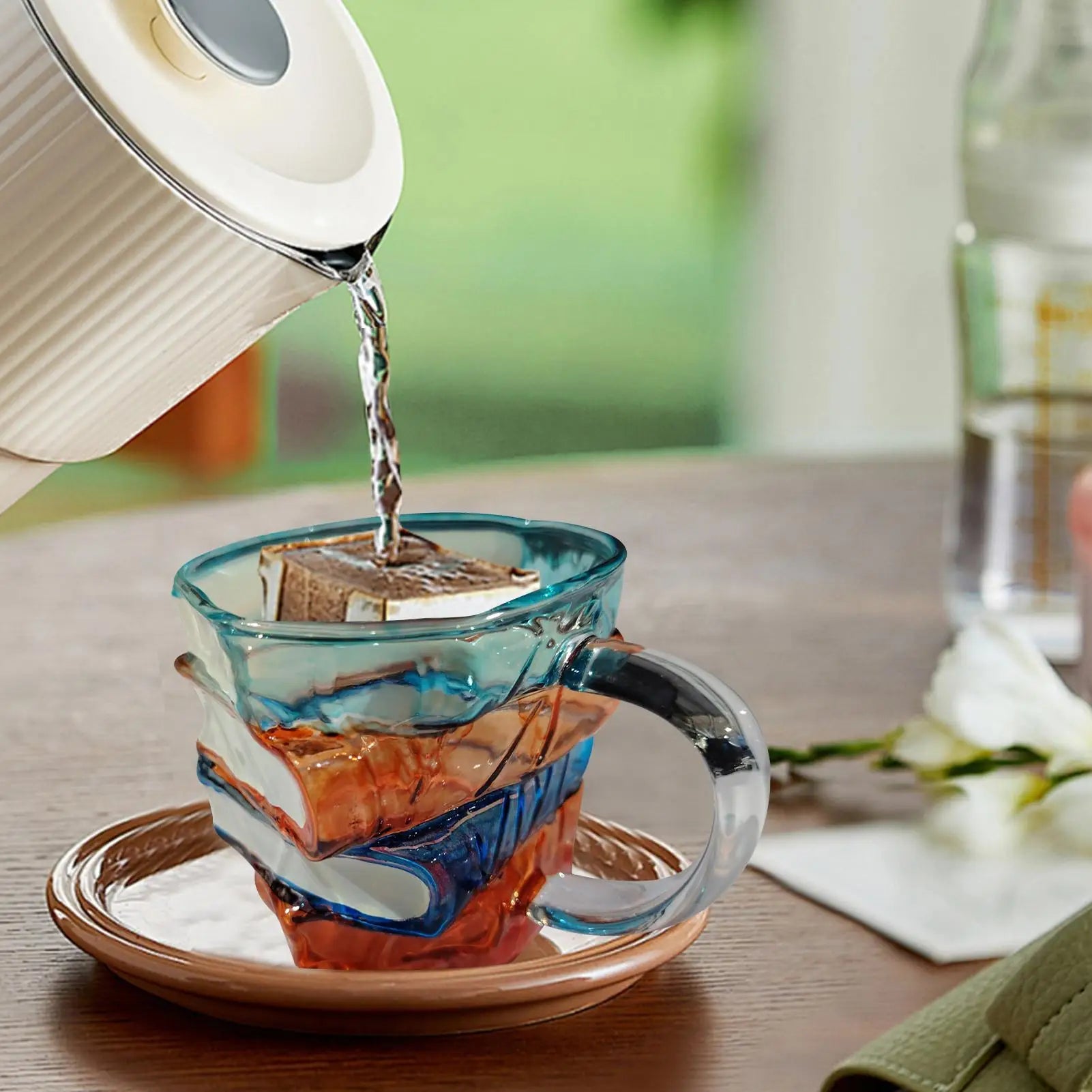 Colorful Book Cup Reading Lover Tea Mug Creative Table Decoration Decorative Handcrafted Drink Container for Teacher Literature Qme