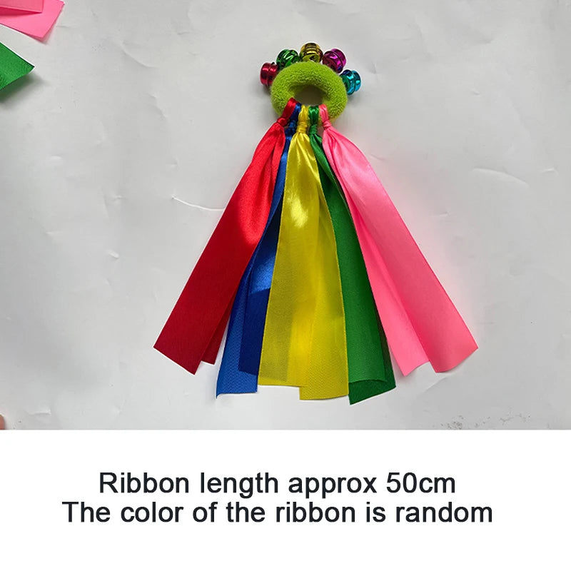 Children's Wrist Ribbon Team Sports Pompom Cheerleading Big Match Pom Qme C4