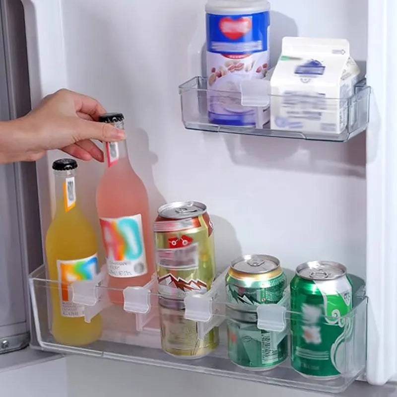 Extendable Refrigerator Organizer Shelf Divider Fridge Side Door Qme