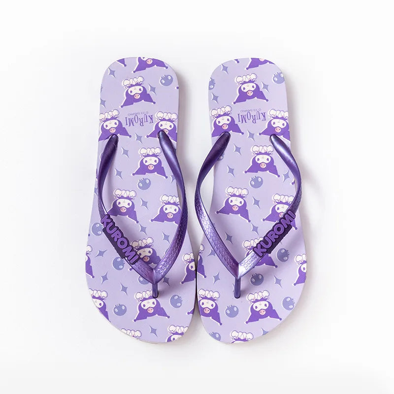 Hello Kitty Kuromi Cartoon Flip-Flops Cute, Non-Slip, Soft-Soled Slippers Outdoor Beach Flip-Flops Qme 3 255mm