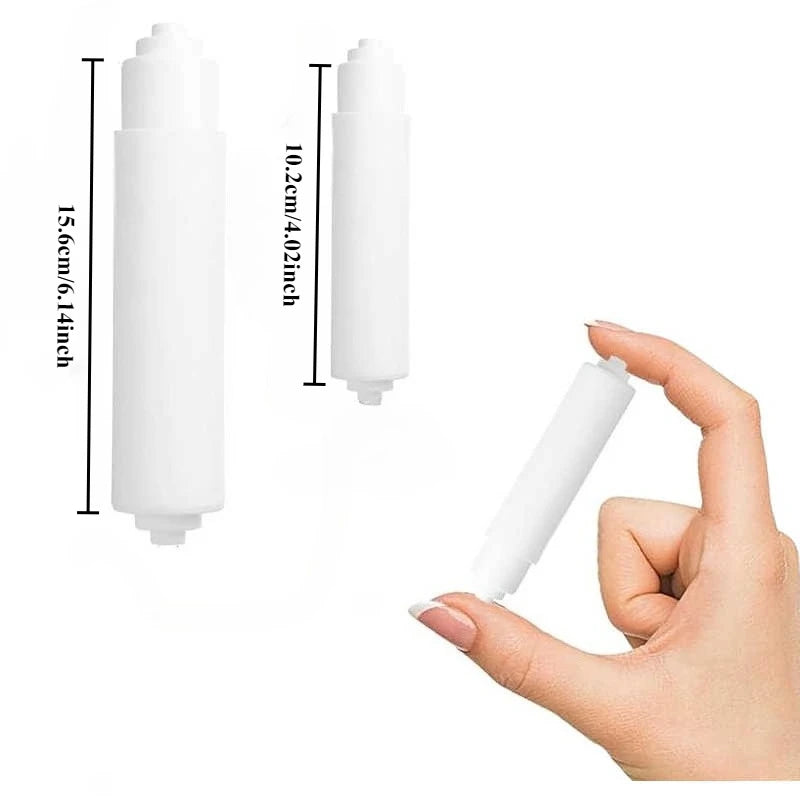 Spring-loaded continuous roll toilet paper holder - Automatic paper roll replacement system, easy to install without tools Qme