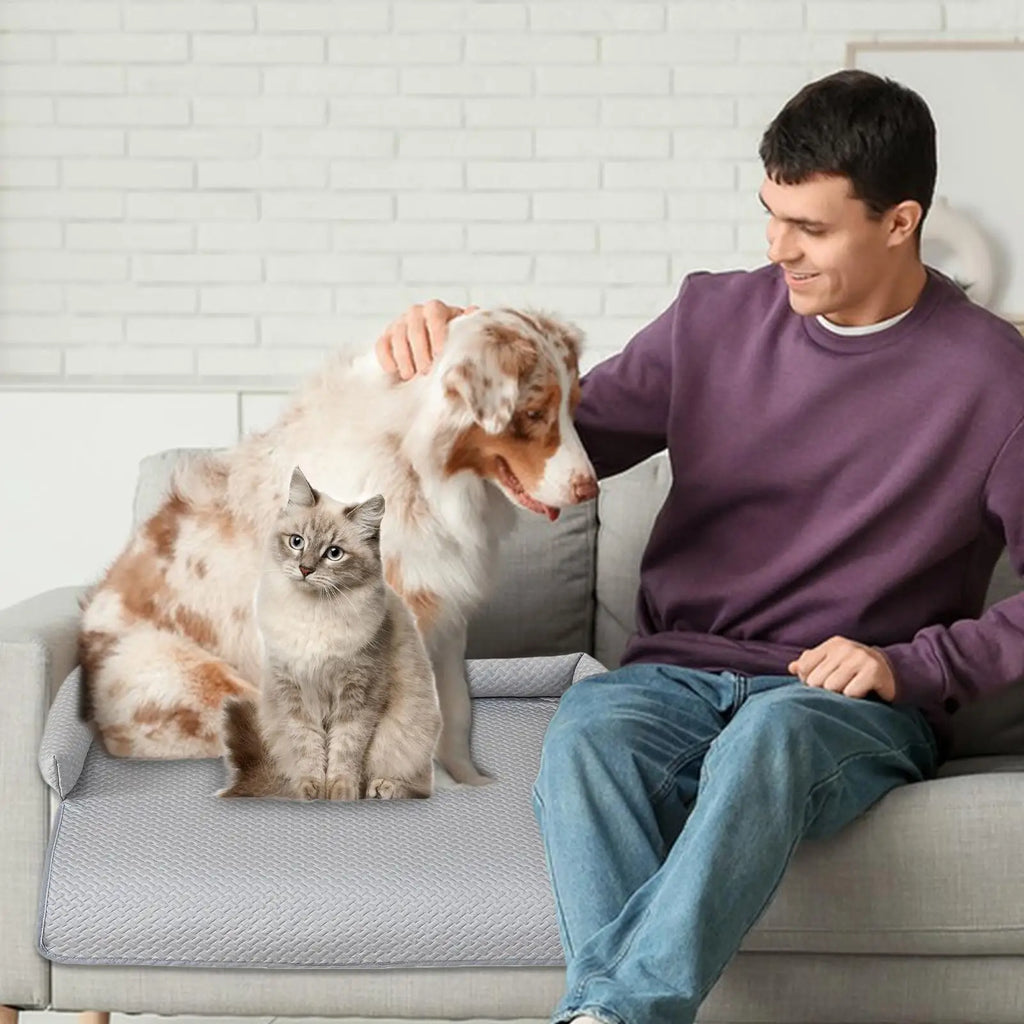 Pet Sofa Cover 75x75cm Non-Slip Washable Cooling Scratch Proof Dog Couch Covers Sofa Protector for Small Medium Large Breed Qme