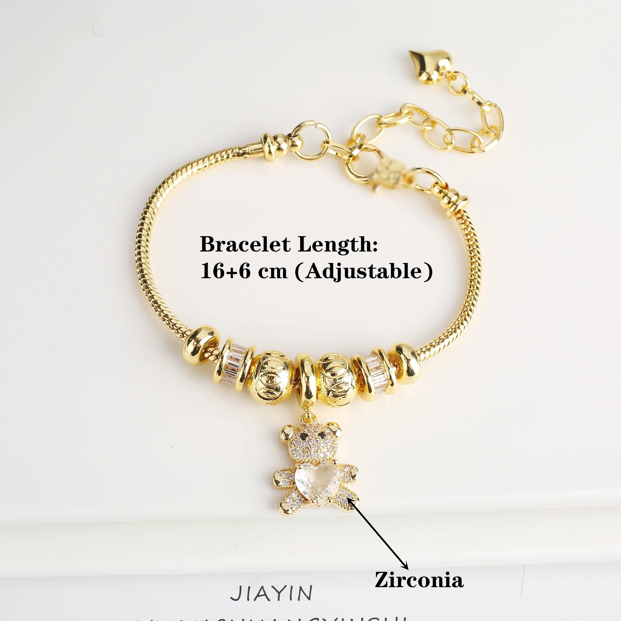 High Quality Crystal Zircon Bear Snake Bone Chain Bracelet Creative For Women Girls Animal Jewelry Accessories Gifts Daily Wear Qme