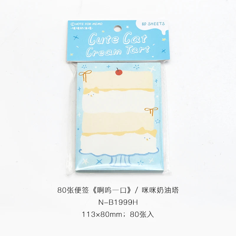 80 Sheets Daily Do It Check List Memo Pad Scrapbooking INS Cartoon Message Paper Kawaii Cute Sticky Notes School Supplies Qme A