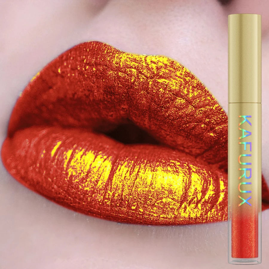 14 Colors Sparkling Shine Lip Glaze Glitter Metallic Long Lasting Qme 105