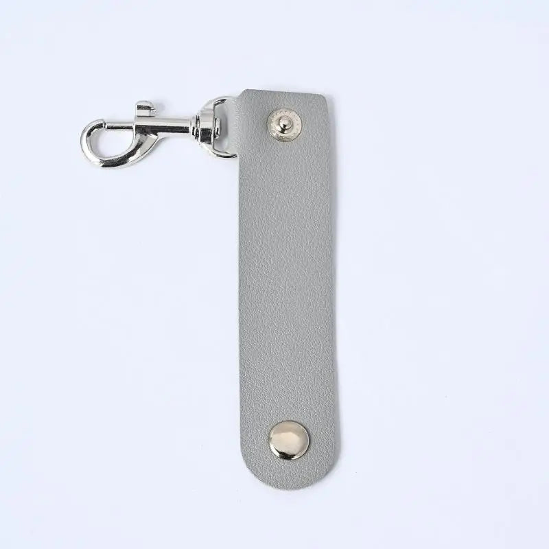 Fashion PU Leather Keychain Simple Keychain Pendant Anti-lost Key Chain Creative Car Key Strap Fashion Jewelry Bag Decoration Qme Gray