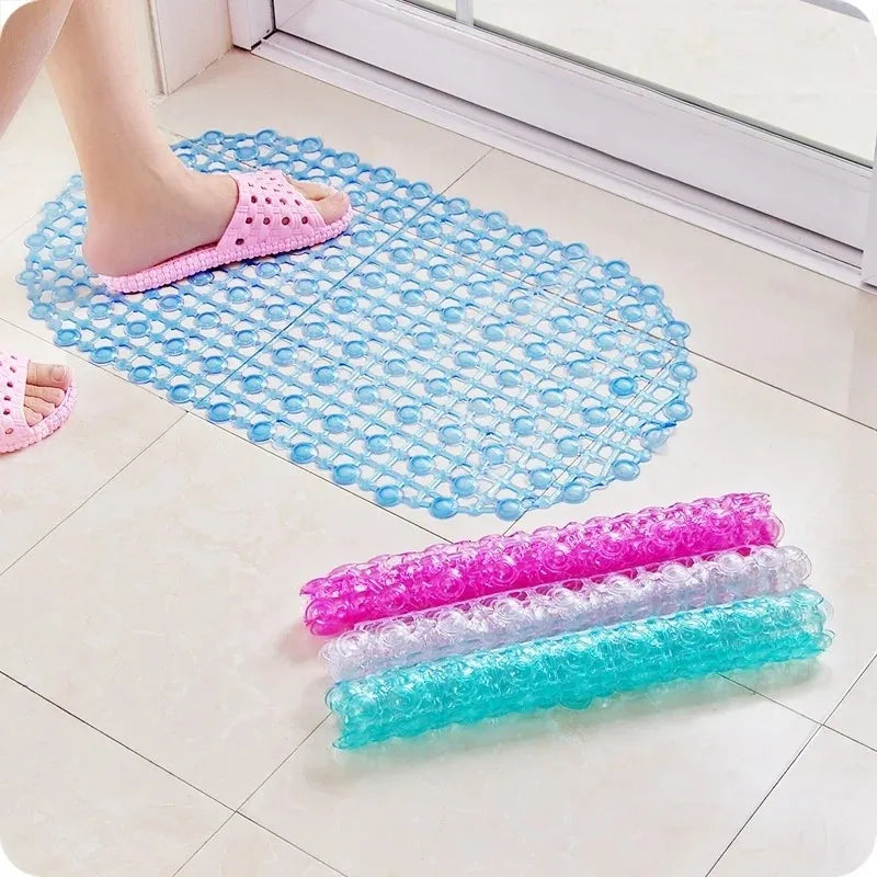 Bathroom Anti-Slip PVC Foot Massage Pad with Strong Suction Shower Suction Cup Particle Design Non-Slip Bathroom Mat Qme