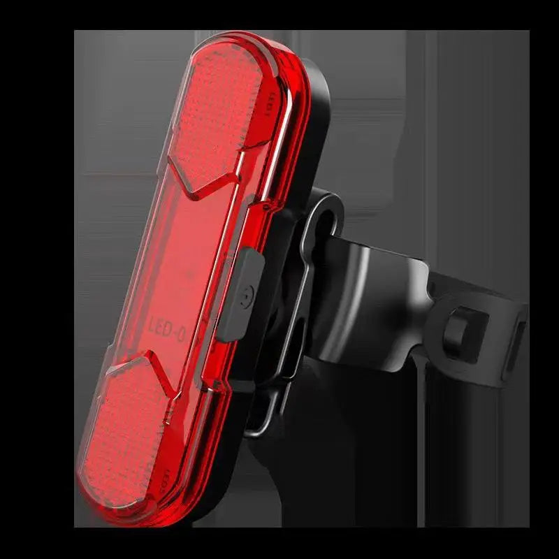 Waterproof LED Bike Light USB Rechargeable Bicycle Tail Safety Qme Red