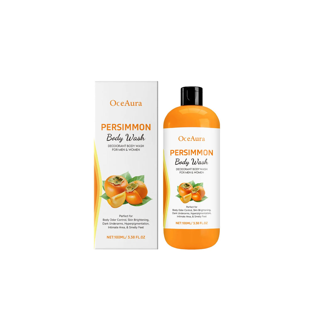 Persimmon Body Wash Man Sweat Odor Removal Gently Clean Dirt Grease Anti Drying Brighten Dark Skin Exfoliating Body Shower Gel Qme 100ml Boxed