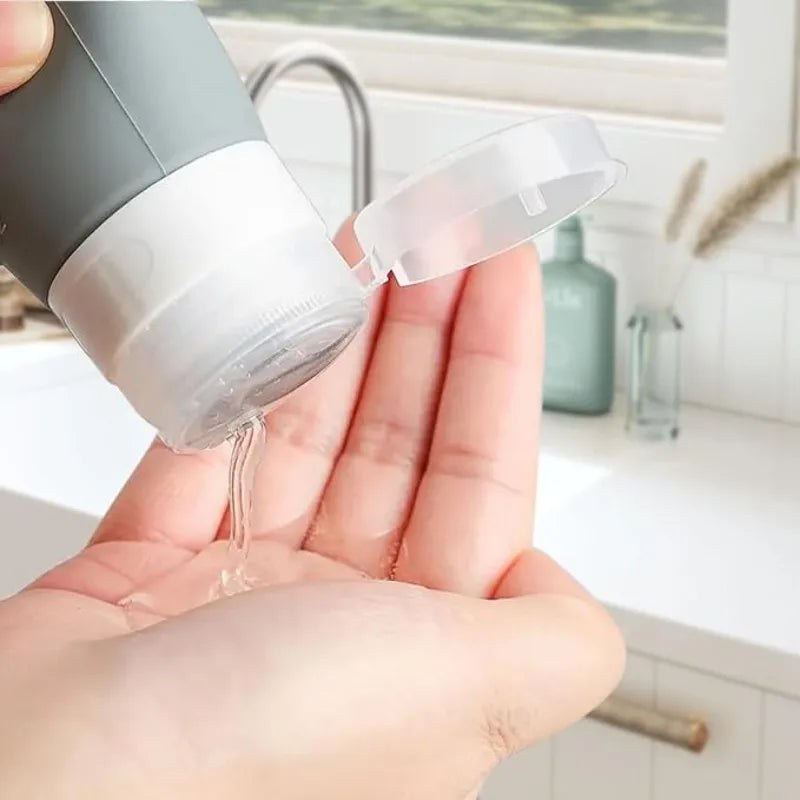 Silicone Travel Bottles Leak Proof Toiletry Containers Shampoo Qme