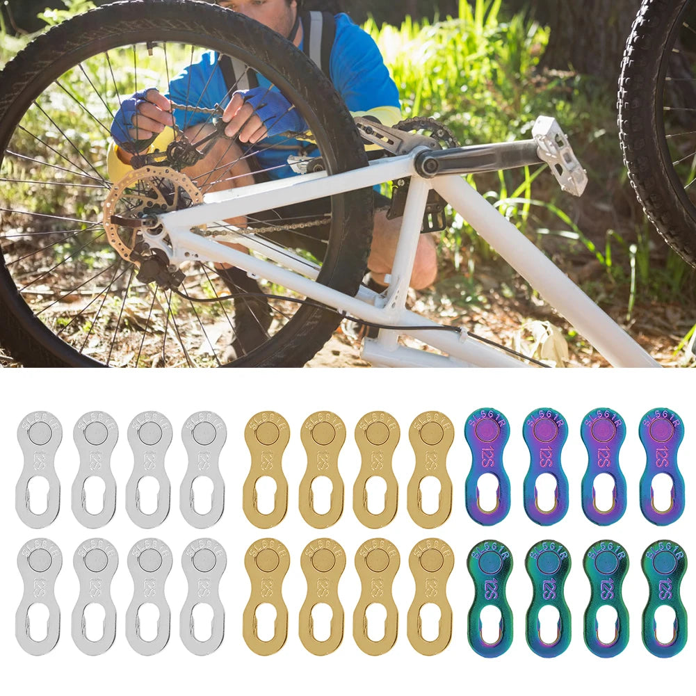 Bike Chain Link 4Pair Steel Bike 12Speed Chain Missing Link Connector Parts Cycling Accessory Chain Link Bike Chain Part Qme