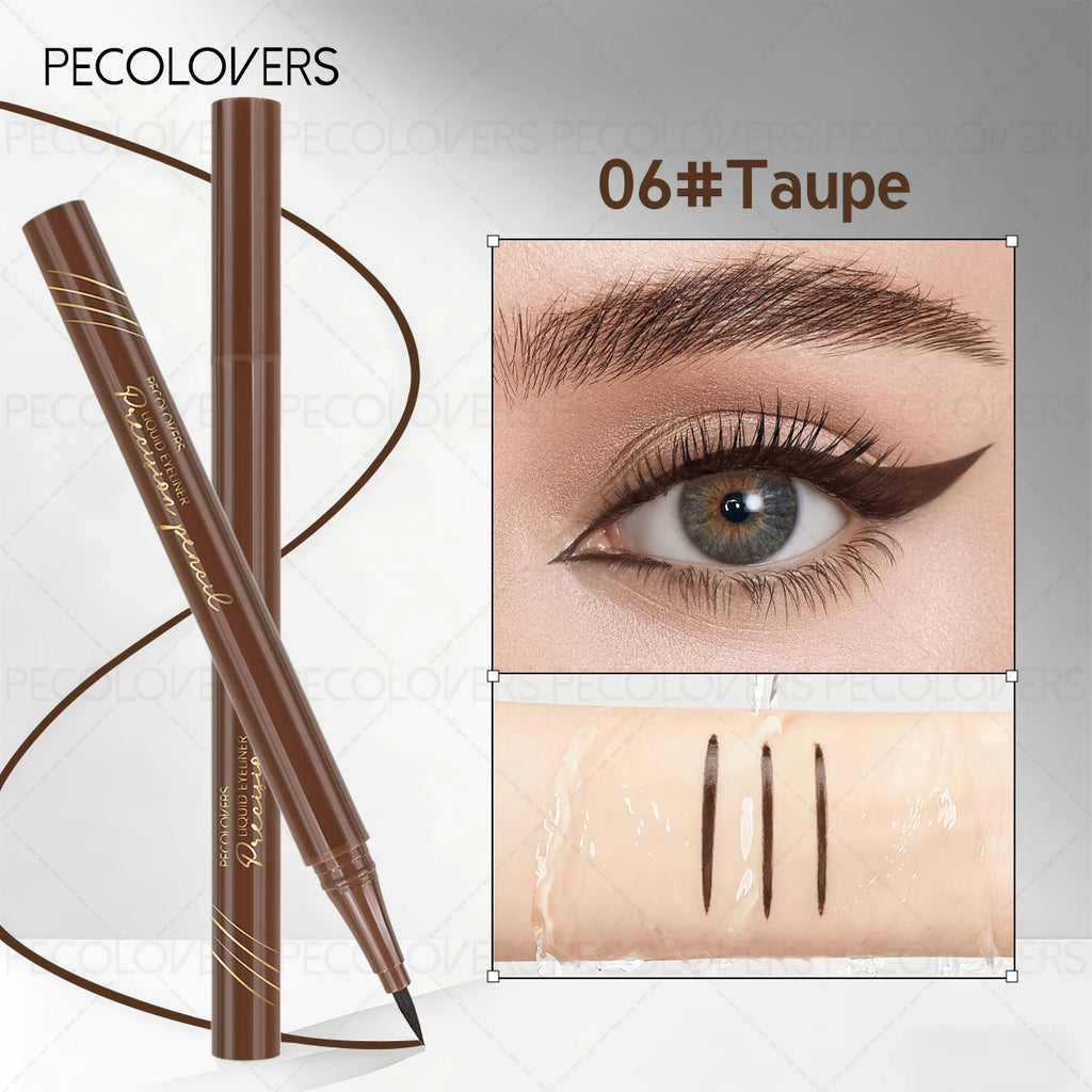 Pigmented Glide Eyeliner Pen Brown Black Waterproof Liquid Ultra-fine Qme 06
