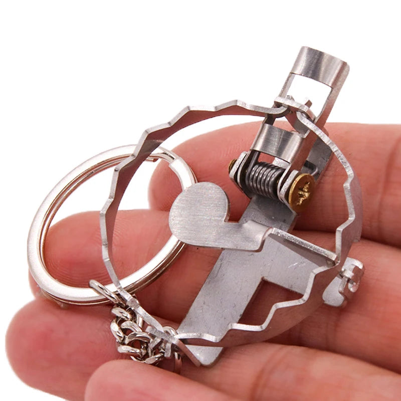 Stainless Steel Mini Clip Keychain Min Mouse Traps Temperament Qme
