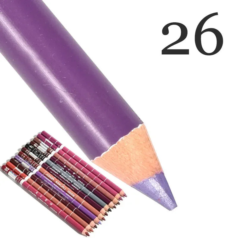 28-Colors Waterproof Lip Liner Matte Nuede Red Long Lasting Makeup