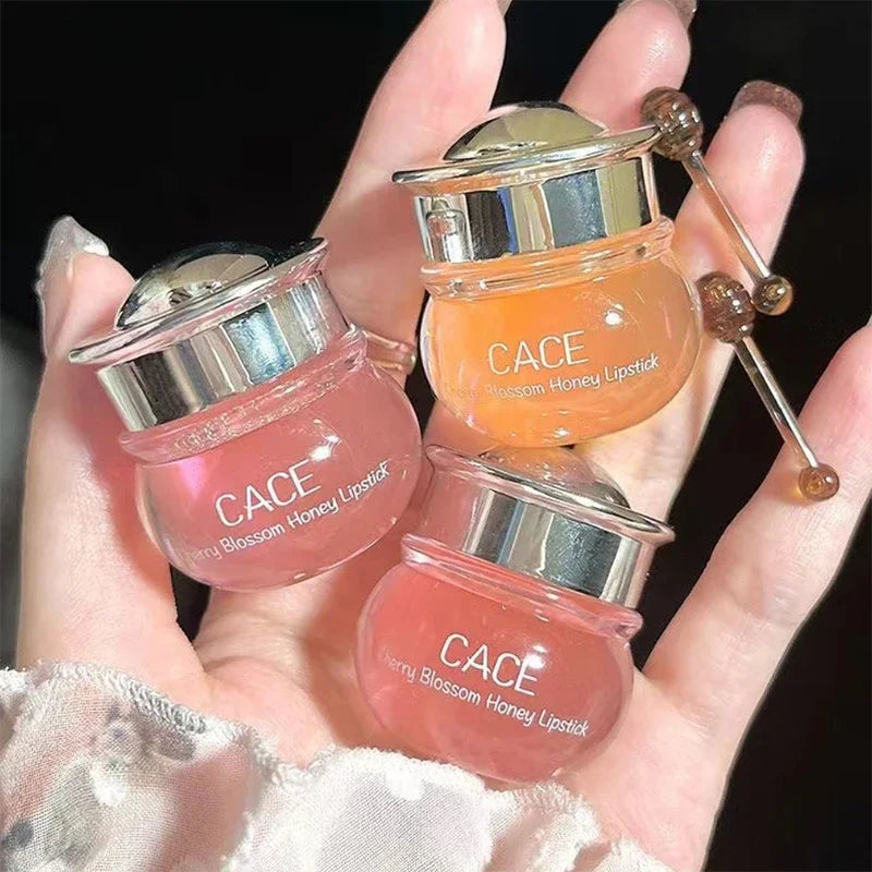 CACE Cherry Blossom Honey Lip Balm Deeply Hydrating Plumping Qme