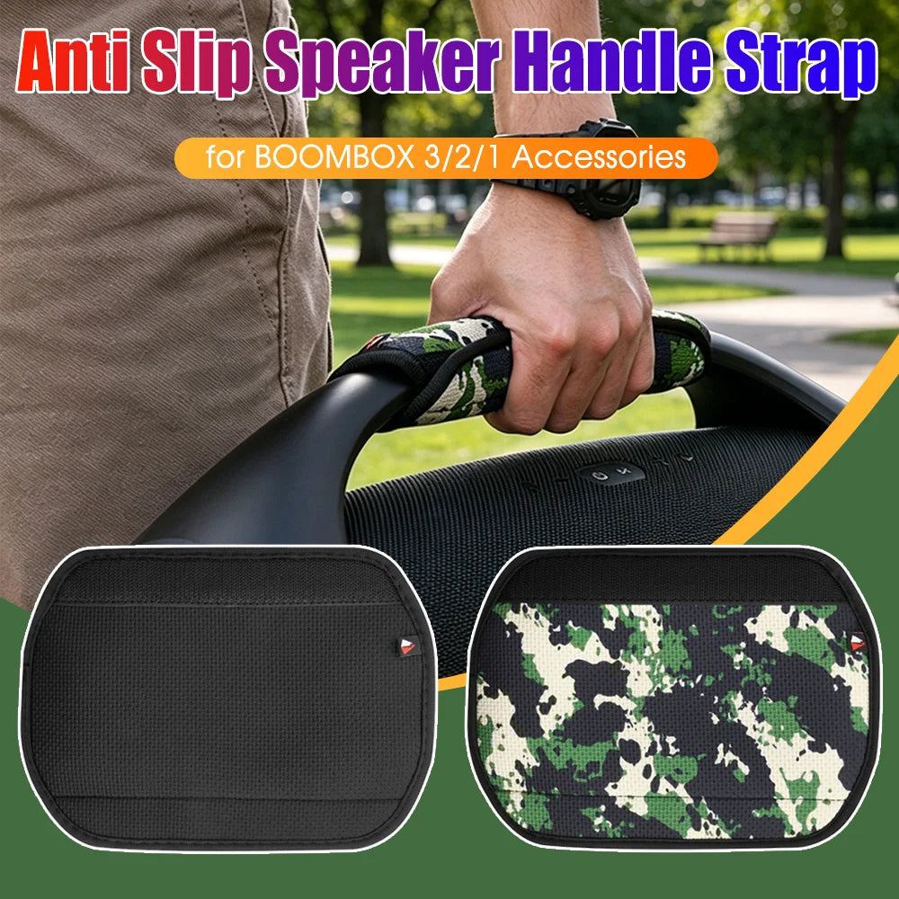 Thickened Speaker Handle Strap Accessories Wireless Speaker Wristband Pad Anti Slip Lightweight Sticker for BOOMBOX 3/2/1 Qme