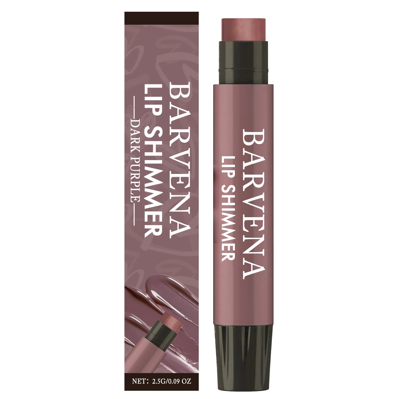 Lip Shimmer Dark Purple Tinted Lip Balm Stick Long Lasting Hydration with Natural Glowy Finish Moisturizing & Nourishing Makeup Qme 1Pcs