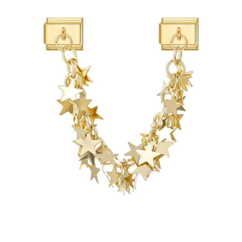 Fashion Bracelet Charms Full Zircon Shiny Gold Tassel Chain Friend