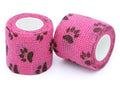 6 Roll Medical Therapy Elastic Bandage 4.8m Printed Sports Knee Protector Colorful Self Adhesive Wrap Tape for Finger Joint Pet Qme 5.0cmX4.8m Pink black claw 6pcs