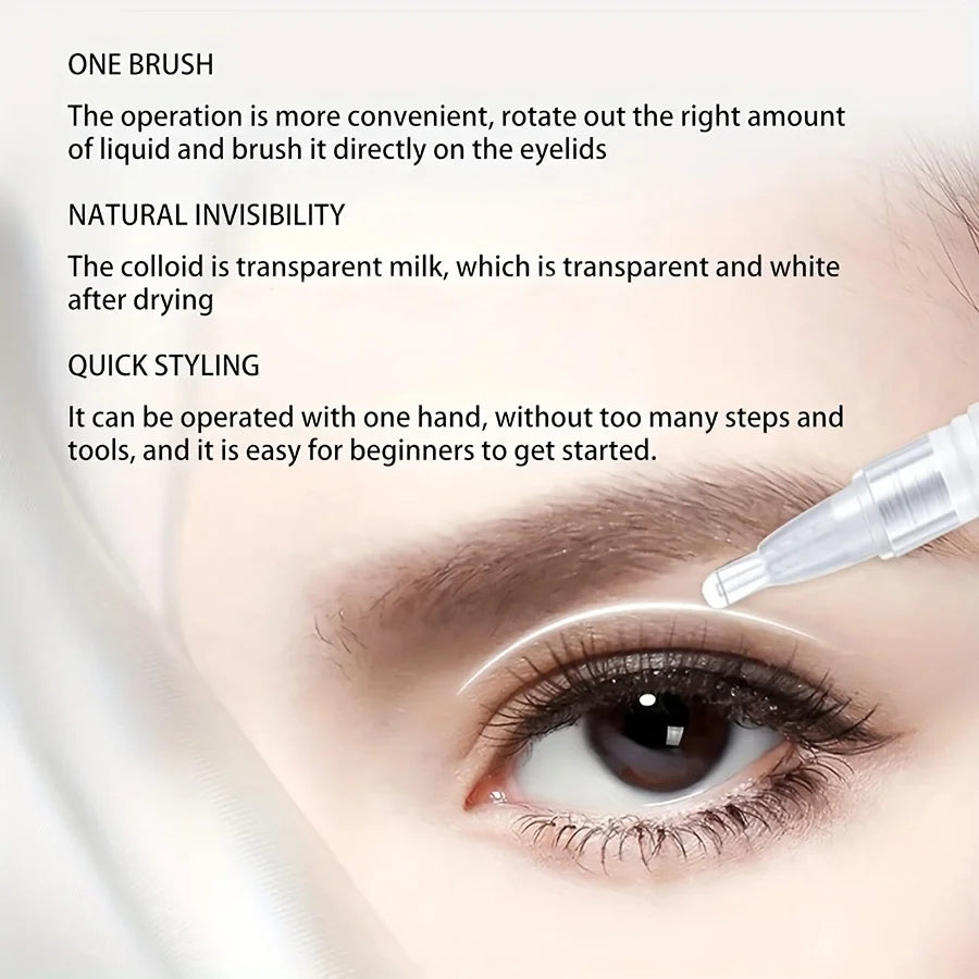 GZE Double Eyelid Pen, Skin Shaping Cream, Make Eyes Looks Bigger, Natural Look And Long Lasting Shaped, Double Eyelid Glue Qme