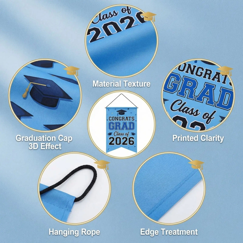 Graduation Theme Party Decoration Set Blue Serise Tablecloth Plate Balloon Set Photography background Decor Props Qme