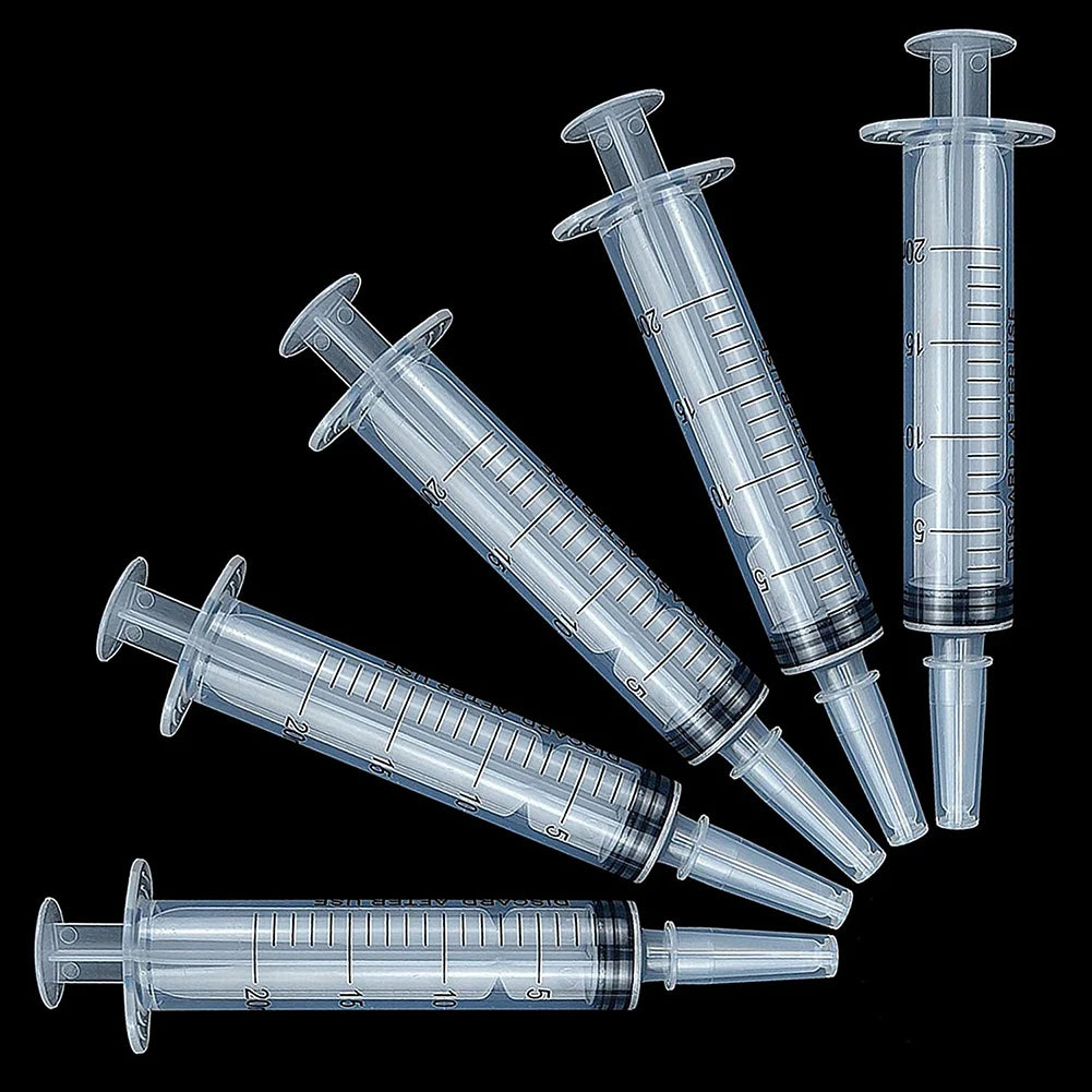 20ml Measuring Syringe Glue Filling Plastic Syringe Nutrient Sterile Without Needle Watering Refilling for Animal Food Feeding Qme