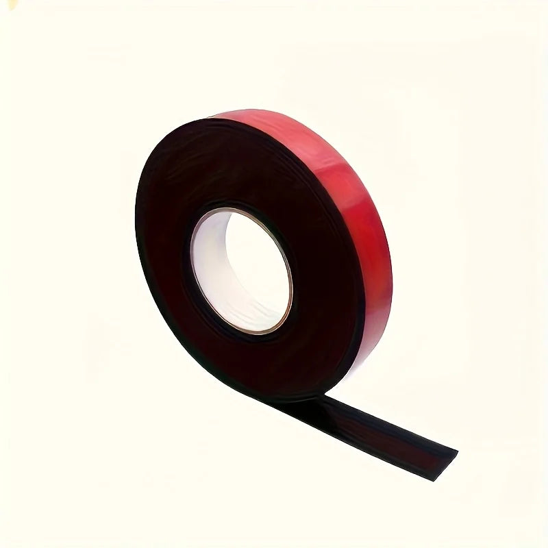 Strong Double-Sided Adhesive Tape - Adhesion Red Foam Tape for Securing Cables, Straps, Signs - Durable Hold on Smooth Surfaces Qme 10mm 10m 1mm 1pc