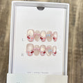 Bag Pink Sweet French Oval Handmade Press Nails Grid Polka Dot Qme GJ-CDJ-1054-M