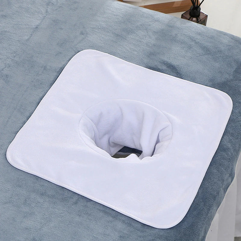 35 Velvet Thickened Beauty SPA Massage Table Planking Face Towel Qme White
