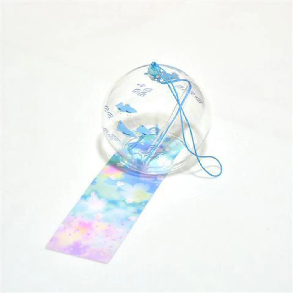 Garden Wind Bell Japan Wind Chimes Handmade Glass Furin Spa Kitchen Office Decor japanese room decor For Home Decoration Party Qme JX0017D-4