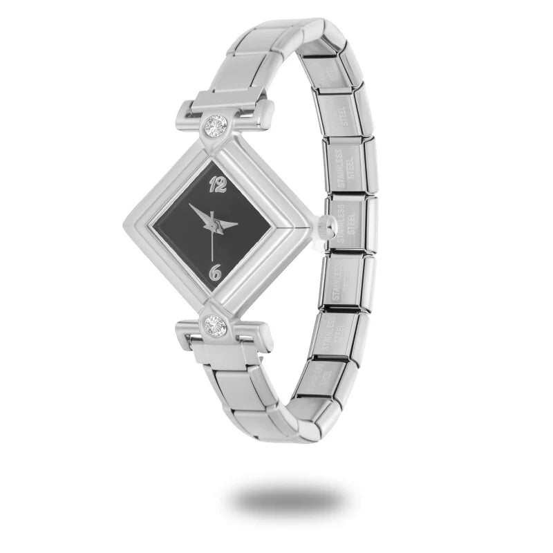 Fashion Women's Stainless Steel Square Triangle DIY High Quality Watch Bracelet Bangle Party Friend Wife Birthday Jewelry Gifts Qme Style 40