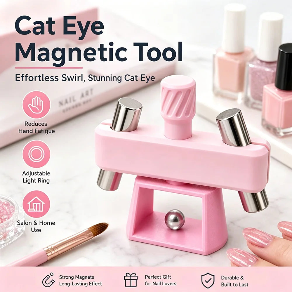 New Circular Cat Eye Nail Art Black Hole Magnet Strong Nail Art Gel Polish Guide Tool DIY Magnetic Nail Helper Manicure Design Qme