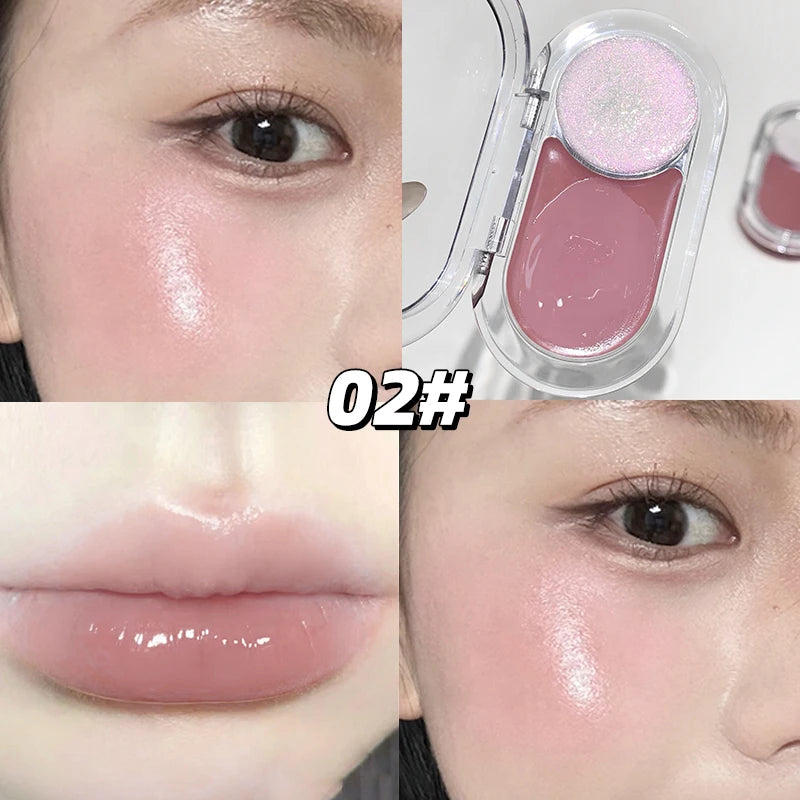 Gege Bear Two Highting Blush Cream Dual-use Brighten Lip Natural Qme GX1369-2