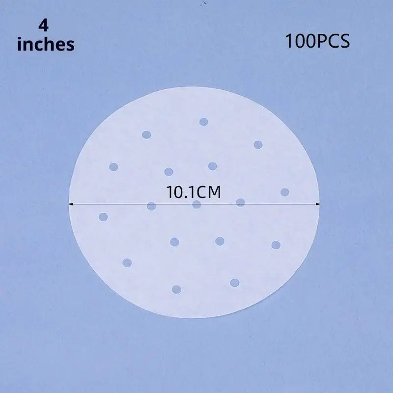 100 Disposable Steaming Paper Baking Silicone Oil Non-stick Steam Qme L 100PCS