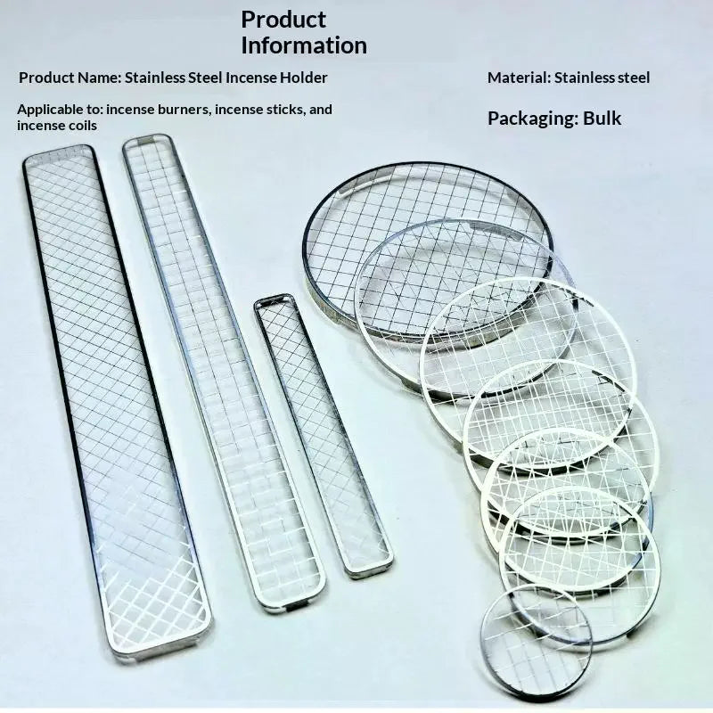Stainless Steel Incense Holder Grid Base Incense Coil Holder Mesh Rustproof Heatproof For Home Yoga Meditation Qme