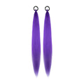 Synthetic Solid Color Long Braids Pony Tail with Elastic Band Long Party Christmas Halloween Role-playing Hair Accessories Qme as shown
