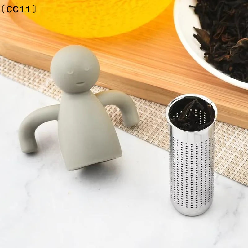Stainless Steel Creative Human-shaped Tea Infuser Kitchen Home Use Qme