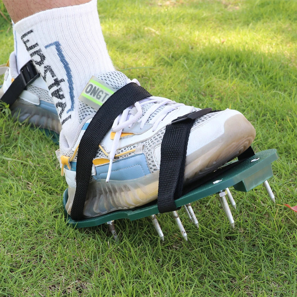 Gardening Lawn Aeration 4.2CM Grass Tamping Shoes Inflatable Aerating Shoes Self-levelling Epoxy Garden Tools Qme