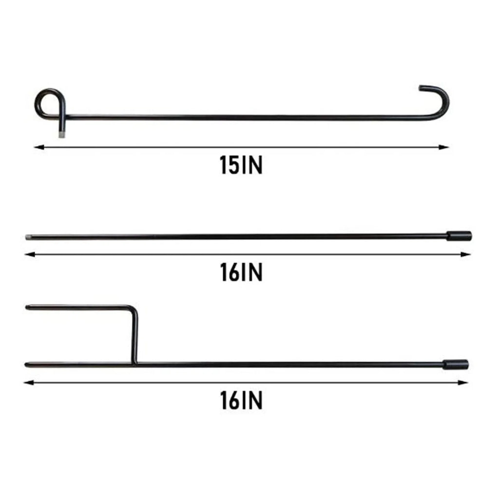 Outdoor Garden Flag Pole Bracket Iron Art Garden Courtyard, Holiday Decoration Flag Pole Insert Holder (not include flag) Qme