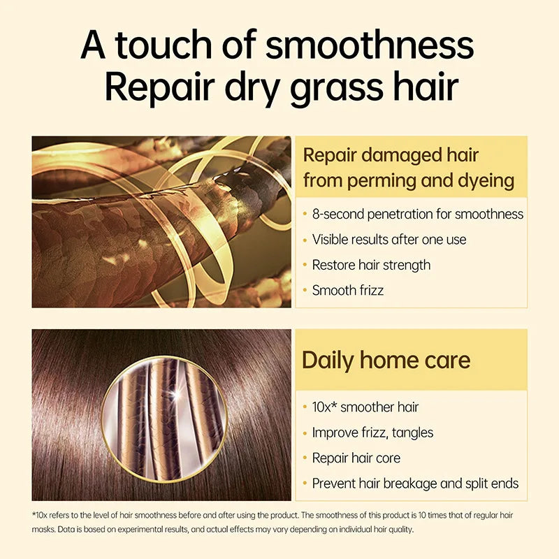 8 Seconds Hair Mask Smoothing Straightening Keratin Hair Treatment Cream Soft Repair Damaged Frizz Professional Hair Care Qme