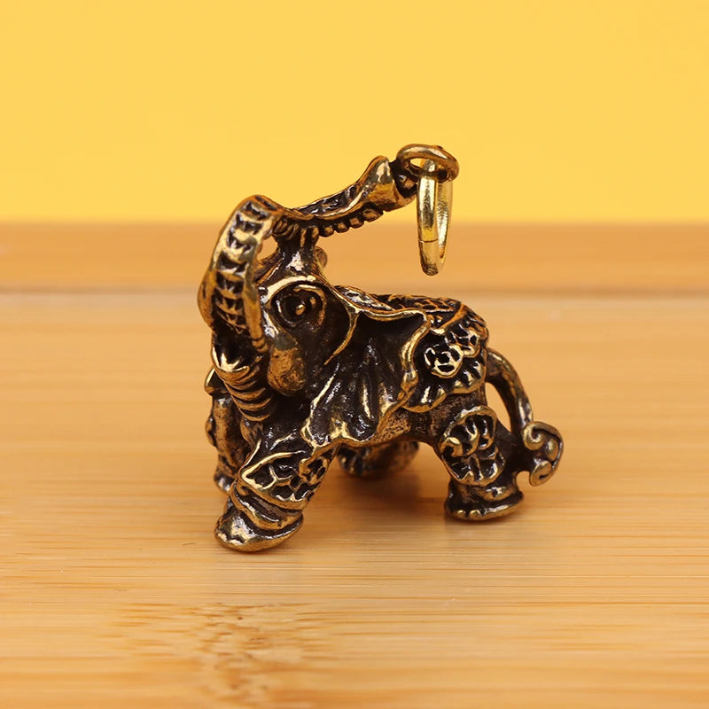 Chinese Wealth Texts Vintage Copper Animal Figurines Ornaments Solid Qme