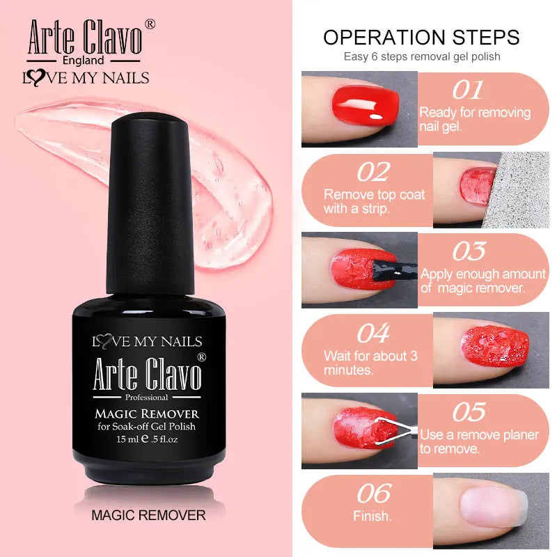 Arte Clavo UV LED Gel Nail Polish Base Primer Coat Varnishes Qme